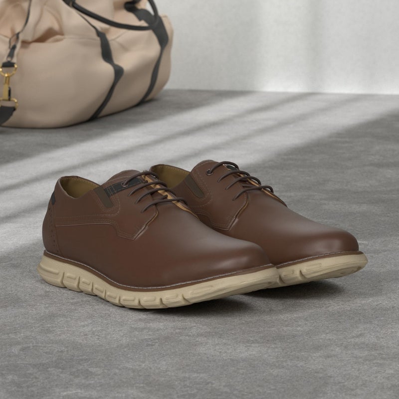 Bruno Marc Men's Crossflex Oxford Dress Sneakers Casual Leather Dress Shoes,Size 9.5,Dark/Brown,Purpose-2 - Image 2